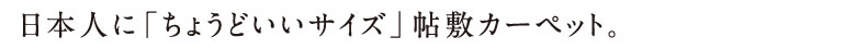 日本人に「ちょうどいいサイズ」帖敷カーペット