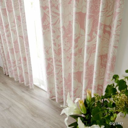 ディズニー プリンセス 遮光カーテン ハイホー 遮光2級 形状記憶 100