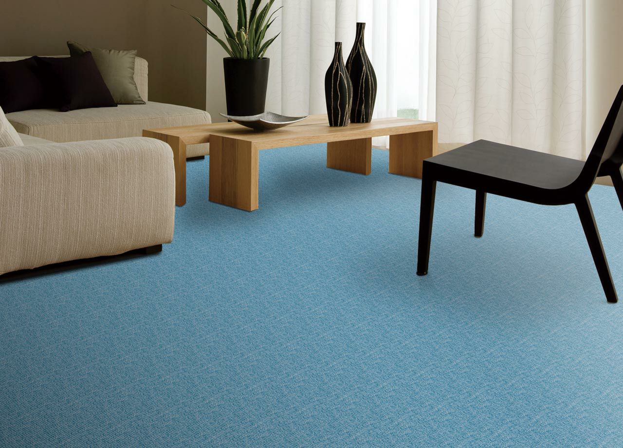 国産カーペット マットーネ 190x190cm ブルー 抗菌 防臭 防ダニ加工 mattone.jpg