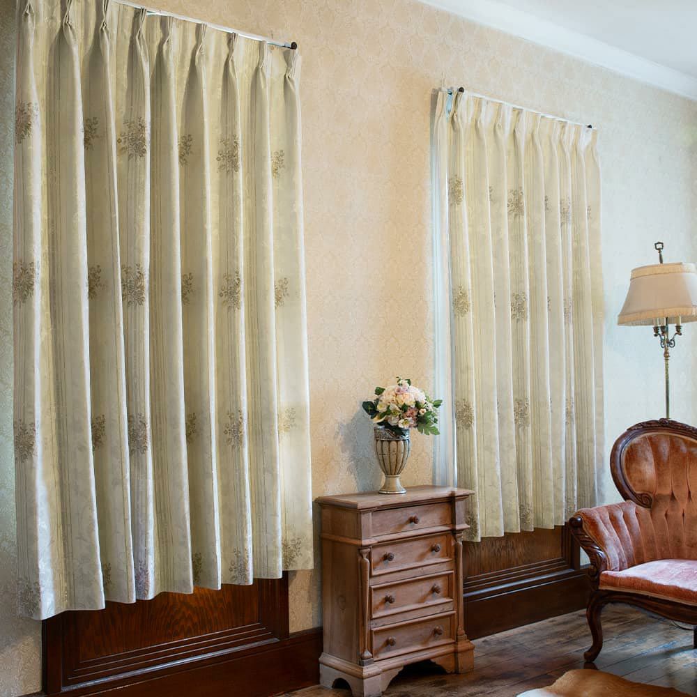 オーダーカーテンドレープ mila schon オーダーカーテン D-4136・4137 防炎 フラット｜スミノエ